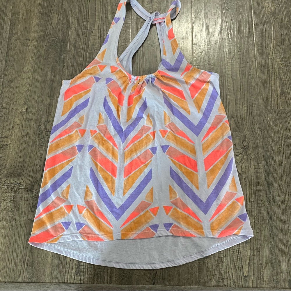 Route 66 racer back tank top purple and orange Juniors size XS